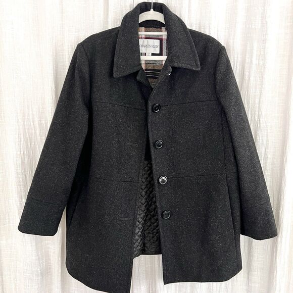 Saks Fifth Avenue Black Wool & Cashmere Satin Lined Jacket - Womens Size 4 - Picture 1 of 8